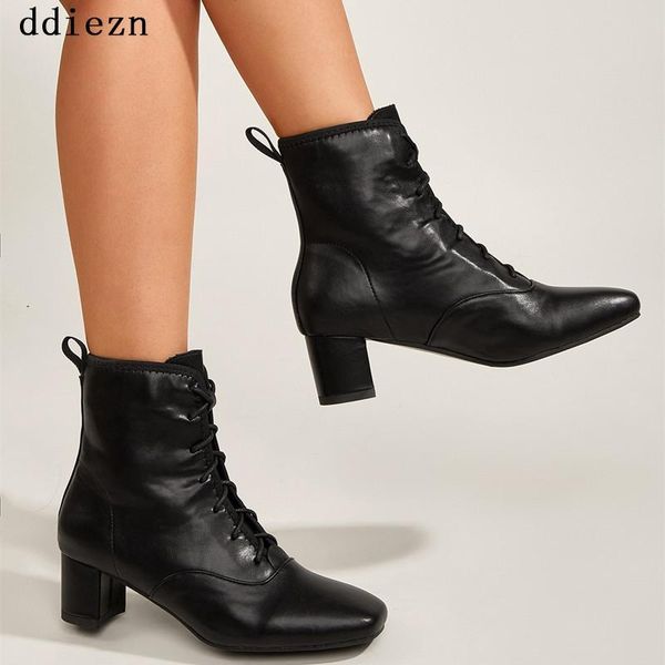 boots women's high cross-tied british style shoes for women 2021 autumn modern outside square toe female, Black
boots women's high cross-tied british style shoes for women 2021 autumn modern outside square toe female, Black