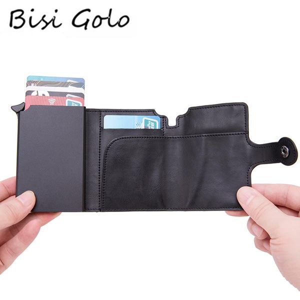 card holders bisi goro men rfid button holder metal aluminum auto -up id case black wallet coin purse, Brown;gray
card holders bisi goro men rfid button holder metal aluminum auto -up id case black wallet coin purse, Brown;gray