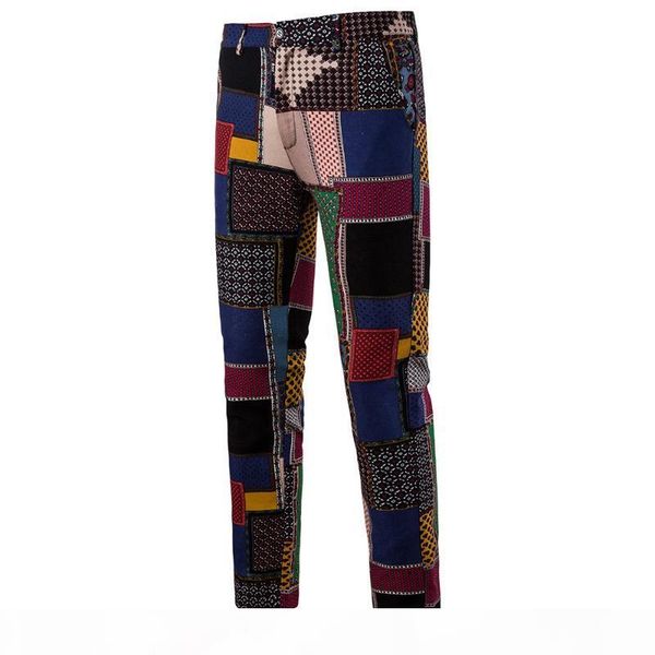 2020 spring and autumn fashion new men's casual suit trousers men's slim straight floral flower pants, White;black 
2020 spring and autumn fashion new men's casual suit trousers men's slim straight floral flower pants, White;black