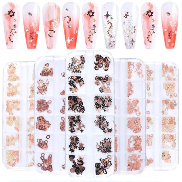nail art decorations 12 grids mix style 3d hollow sequins butterfly heart rose flower leaf design charm studs handicraft diy accessories, Silver;gold
nail art decorations 12 grids mix style 3d hollow sequins butterfly heart rose flower leaf design charm studs handicraft diy accessories, Silver;gold