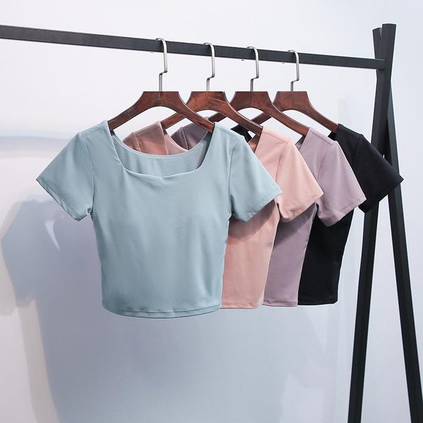 yoga outfit deep u-neck slim fit padded fitness gym crop t-shirt women buttery soft running sport workout plain sportswear
yoga outfit deep u-neck slim fit padded fitness gym crop t-shirt women buttery soft running sport workout plain sportswear