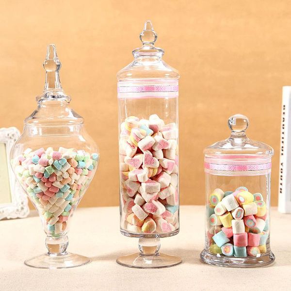 transparent glass candy jar with lid wedding dessert display stand household candy storage jar wedding decoration craft ornament
transparent glass candy jar with lid wedding dessert display stand household candy storage jar wedding decoration craft ornament