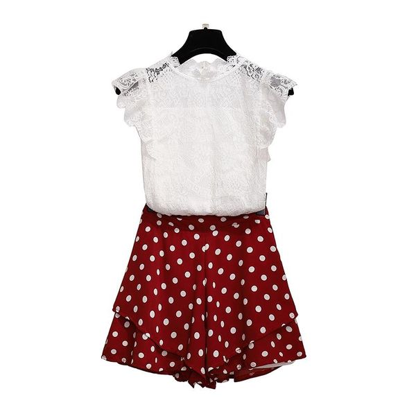 2021 summer new hollow out lace flower chiffon blouse & knickers two-piece clothing set wave point dot print vestidos s l, Gray
2021 summer new hollow out lace flower chiffon blouse & knickers two-piece clothing set wave point dot print vestidos s l, Gray