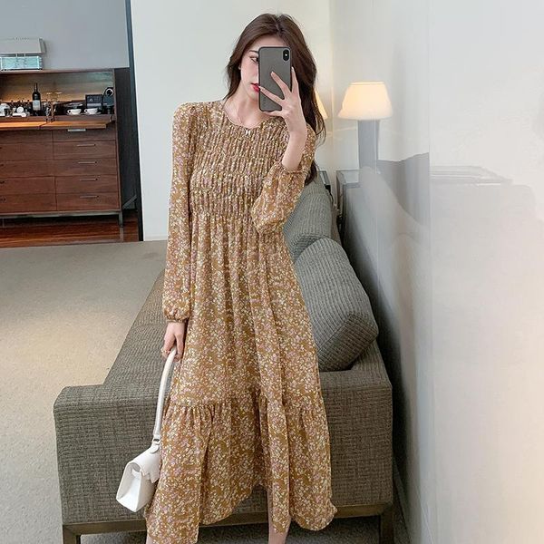 casual dresses coigarsam french style floral print women one-piece dress korean spring purple yellow flower 6341, Black;gray
casual dresses coigarsam french style floral print women one-piece dress korean spring purple yellow flower 6341, Black;gray