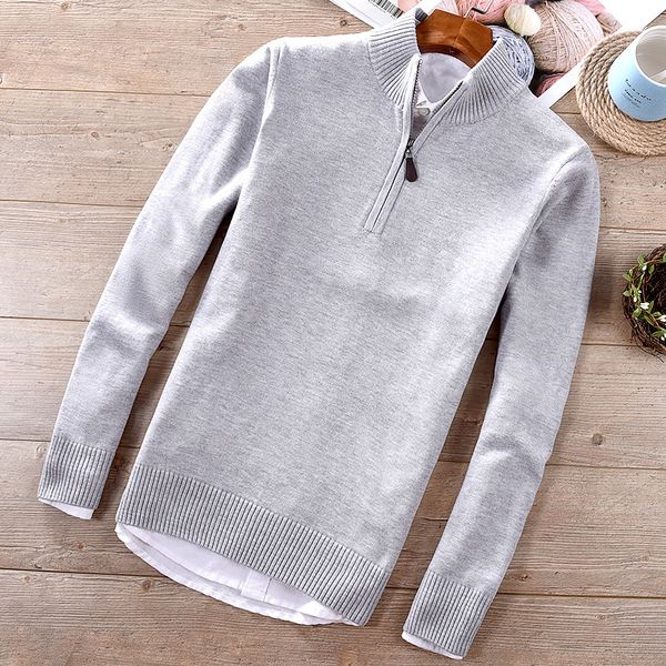 2021 autumn and winter new men's cotton sweater casual stand collar half zipper slim sweaters men solid fashion maglione trui yn82, White;black
2021 autumn and winter new men's cotton sweater casual stand collar half zipper slim sweaters men solid fashion maglione trui yn82, White;black