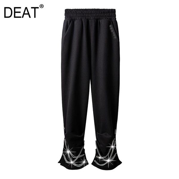 women's pants & capris deat 2021 autumn and winter fashion casual micro chain loose bottom slim style elastic waist long woman sg888, Black;white
women's pants & capris deat 2021 autumn and winter fashion casual micro chain loose bottom slim style elastic waist long woman sg888, Black;white