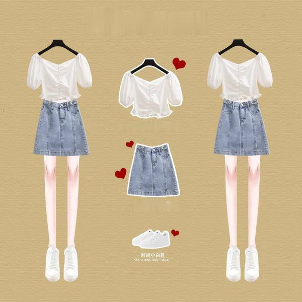 new women 2021 summer v-neck sleeve shirt and mini skirt 2 piece sets female fashion denim skirts matching set suit a856ddn7, Black;gray
new women 2021 summer v-neck sleeve shirt and mini skirt 2 piece sets female fashion denim skirts matching set suit a856ddn7, Black;gray