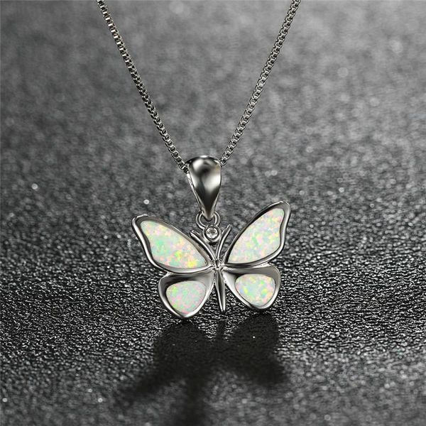 luxury female butterfly long pendant necklace boho white blue opal chain necklaces for women cute silver color wedding jewelry
luxury female butterfly long pendant necklace boho white blue opal chain necklaces for women cute silver color wedding jewelry