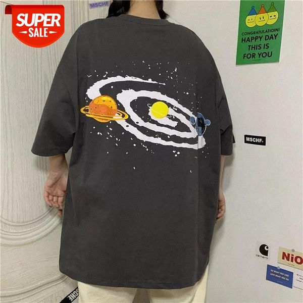 Harajuku style short-sleeved tees shirts planet Printing cotton women 2020 spring summer loose fashion punk t-shirts hot selling #iW08, White
Harajuku style short-sleeved tees shirts planet Printing cotton women 2020 spring summer loose fashion punk t-shirts hot selling #iW08, White