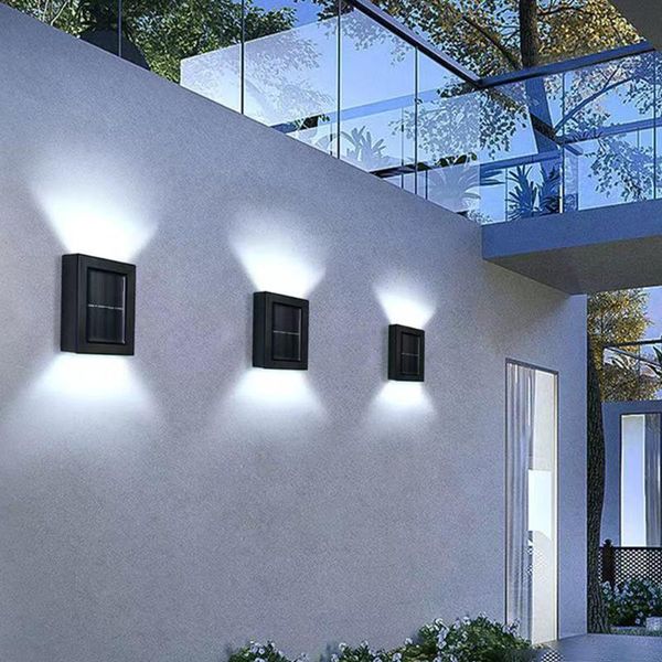 wall lamp 1pc delicate solar courtyard light creative fence