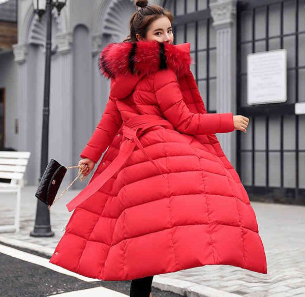 women's down & parkas super long puffy jacket with pockets nice fur hooded winter parka warm bomber women down quilted pxcy, Black
women's down & parkas super long puffy jacket with pockets nice fur hooded winter parka warm bomber women down quilted pxcy, Black