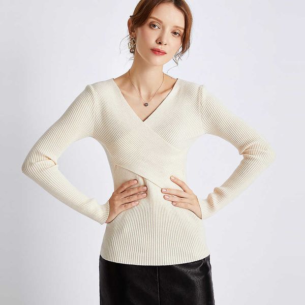 women's sweaters autumn winter v-neck thick pullovers women long sleeve casual cross knit jumpers myrs, White;black
women's sweaters autumn winter v-neck thick pullovers women long sleeve casual cross knit jumpers myrs, White;black