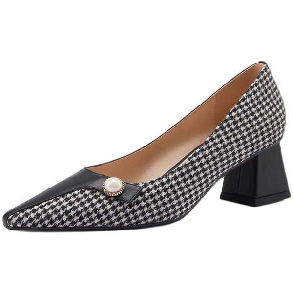 dress shoes ladies french temperament single shoes2022autumn season fashion color matching pearl high heels retro thick heel women, Black
dress shoes ladies french temperament single shoes2022autumn season fashion color matching pearl high heels retro thick heel women, Black