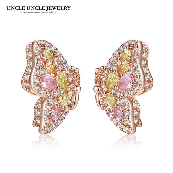 stud elegant rose gold color multicolor zirconia crystal butterfly style fashion woman earring allergy christimas gifts, Golden;silver
stud elegant rose gold color multicolor zirconia crystal butterfly style fashion woman earring allergy christimas gifts, Golden;silver