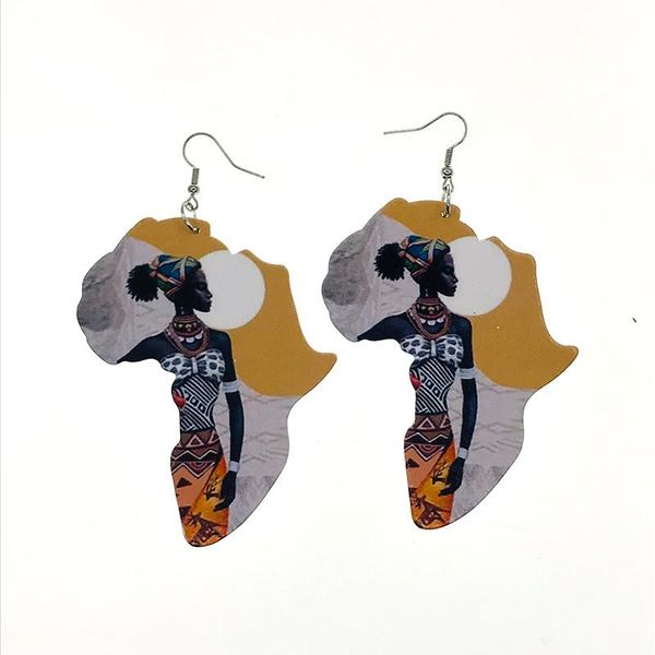 dangle & chandelier unfinished wood africa map queen afro modern girl earrings vintage party african hiphop rock geo jewelry wooden diy club, Silver 
dangle & chandelier unfinished wood africa map queen afro modern girl earrings vintage party african hiphop rock geo jewelry wooden diy club, Silver