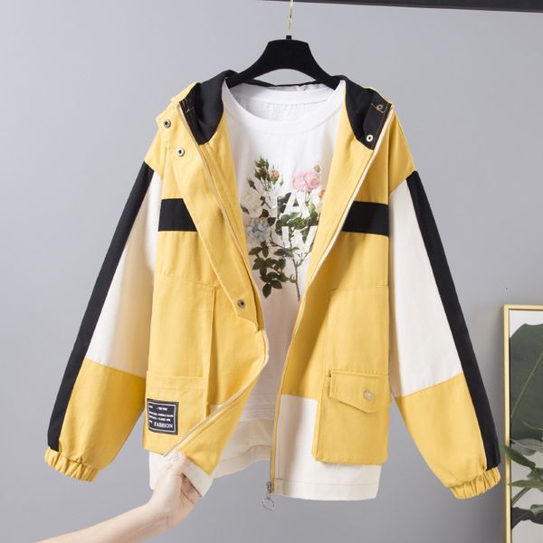 2021 new women jacket long sleeve casual hooded jackets ladies vintage patchwork windbreaker female harajuku bomber outerwear, Tan;black
2021 new women jacket long sleeve casual hooded jackets ladies vintage patchwork windbreaker female harajuku bomber outerwear, Tan;black