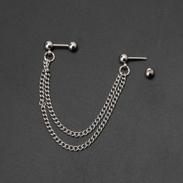 stud 1pc punk ball cartilage ear cuff wrap double chain piercing earring unisex, Golden;silver
stud 1pc punk ball cartilage ear cuff wrap double chain piercing earring unisex, Golden;silver