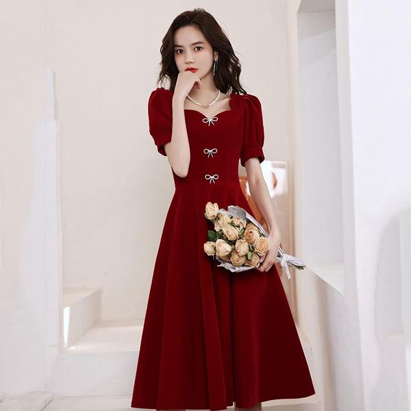 ethnic clothing burgundy slim bride wedding dress elegant french evening short sleeve formal party sweetheart neck prom gown s-3xl, Red
ethnic clothing burgundy slim bride wedding dress elegant french evening short sleeve formal party sweetheart neck prom gown s-3xl, Red