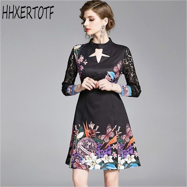 casual dresses 2021 spring floral print o collar lace patchwork long sleeve women dress, Black;gray
casual dresses 2021 spring floral print o collar lace patchwork long sleeve women dress, Black;gray