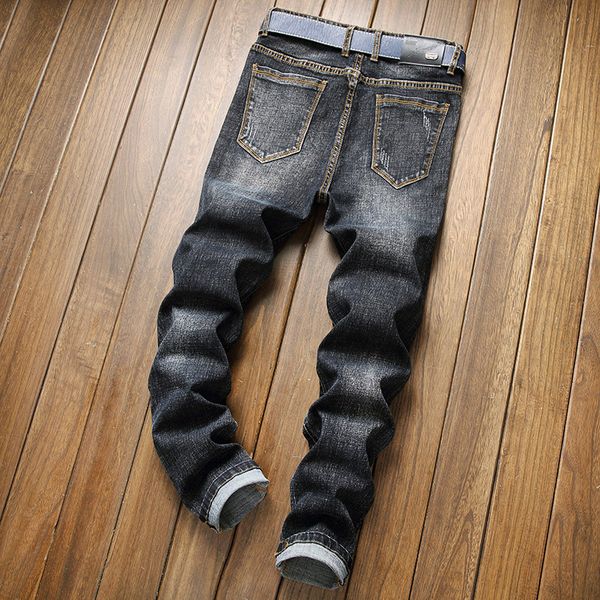 spring 2021 new men's regular classic fashion fit jeans elasticity denim personality pants male brand trousers crev, Blue
spring 2021 new men's regular classic fashion fit jeans elasticity denim personality pants male brand trousers crev, Blue