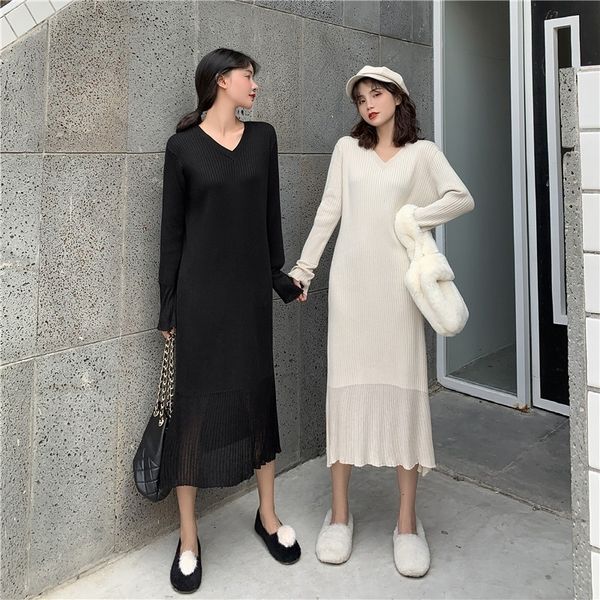 female maxi autumn ed in long sleeves, knitted or crocheted, with v-neck long es plus woman's size 9qxc, Black;gray
female maxi autumn ed in long sleeves, knitted or crocheted, with v-neck long es plus woman's size 9qxc, Black;gray