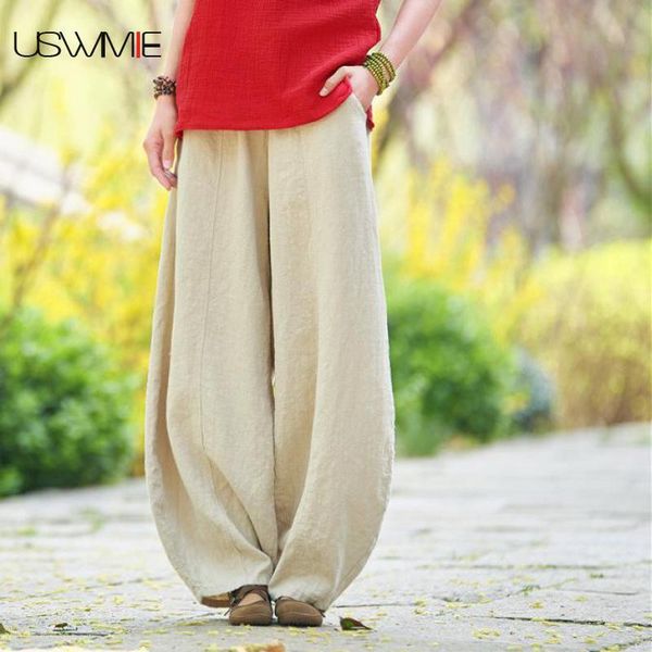 women's pants & capris women linen wide leg casual wild autumn and winter 2021 loose solid color pockets elastic waist harem, Black;white
women's pants & capris women linen wide leg casual wild autumn and winter 2021 loose solid color pockets elastic waist harem, Black;white