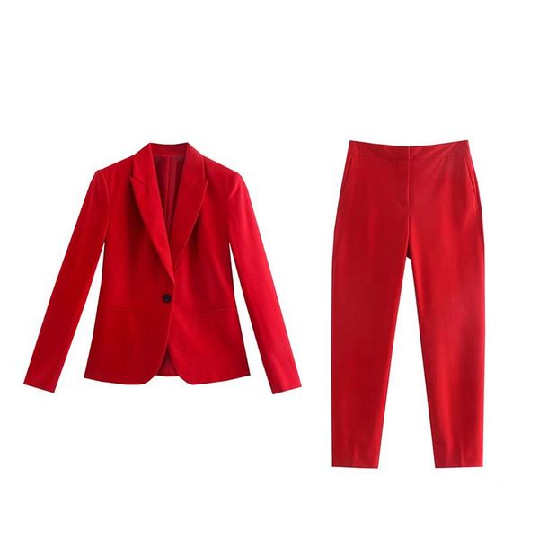 women's two piece pants zxqj women red suit blazer 2021 autumn fashion ladies slim prom party single button jacket female solid formal, White
women's two piece pants zxqj women red suit blazer 2021 autumn fashion ladies slim prom party single button jacket female solid formal, White