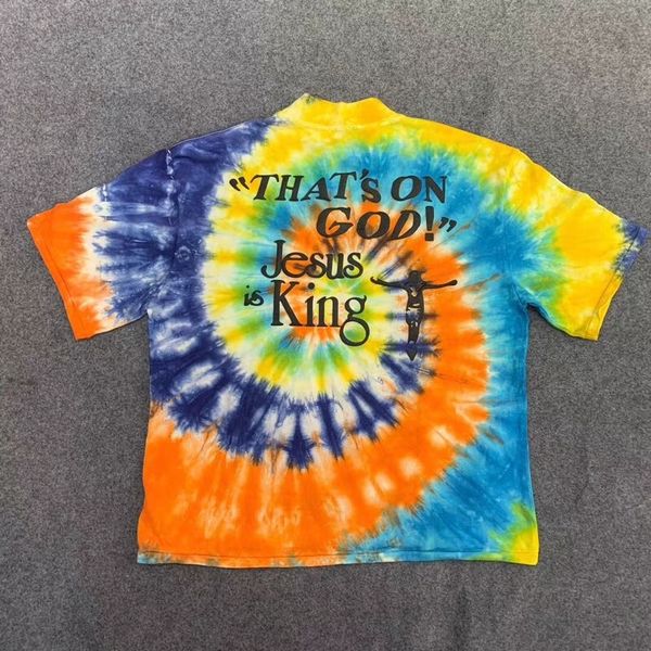 new 2021 20ss latest hip hop summer kanye west tie dye 3d printing jesus is king trust god t shirt men women cotton tees td5i vy1j, White;black
new 2021 20ss latest hip hop summer kanye west tie dye 3d printing jesus is king trust god t shirt men women cotton tees td5i vy1j, White;black
