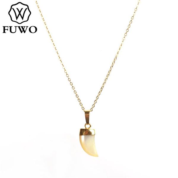 pendant necklaces fuwo natural mother of pearl necklace with gold trimmed hand carved horn shape shell jewelry for women nc524, Silver
pendant necklaces fuwo natural mother of pearl necklace with gold trimmed hand carved horn shape shell jewelry for women nc524, Silver
