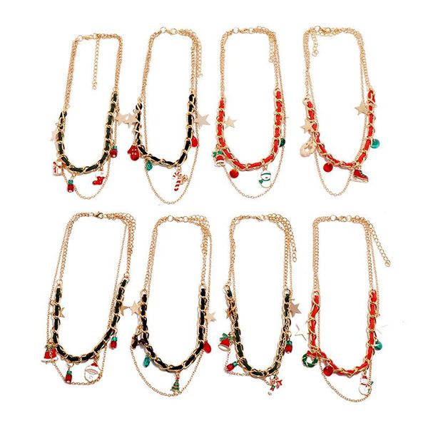 chains christmas jewelry necklace santa claus tree snowman elk small bell drip ring alloy ma'am, Silver
chains christmas jewelry necklace santa claus tree snowman elk small bell drip ring alloy ma'am, Silver