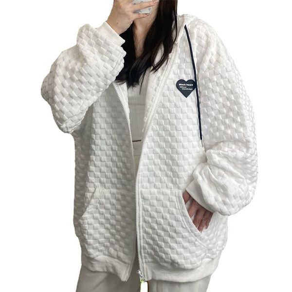 women's hoodies & sweatshirts vintage waffle plaid oversized women tracksuits zip up long sleeve hooded sweatshirt y2k pocket autumn wi, Black
women's hoodies & sweatshirts vintage waffle plaid oversized women tracksuits zip up long sleeve hooded sweatshirt y2k pocket autumn wi, Black