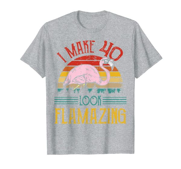 vintage funny flamingo 40th birthday shirt for 40 years old t-shirt, White;black
vintage funny flamingo 40th birthday shirt for 40 years old t-shirt, White;black