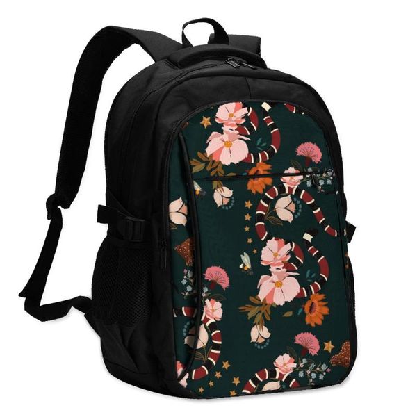 backpack usb charging lapwomen's for teenage students girls school snake with flowers dark print travel bagpack
backpack usb charging lapwomen's for teenage students girls school snake with flowers dark print travel bagpack