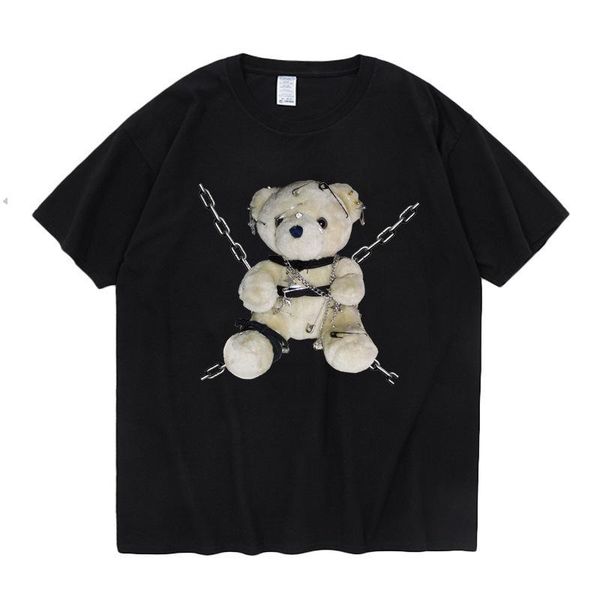 men's t-shirts spring 2021 chain bear short sleeve and women's loose oversized half male student's t-shirt factory direct sal, White;black
men's t-shirts spring 2021 chain bear short sleeve and women's loose oversized half male student's t-shirt factory direct sal, White;black