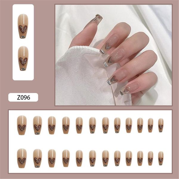 false nails 24pcs tea color heart shape wear long paragraph fashion manicure patch save time wearable nail fa, Red;gold
false nails 24pcs tea color heart shape wear long paragraph fashion manicure patch save time wearable nail fa, Red;gold