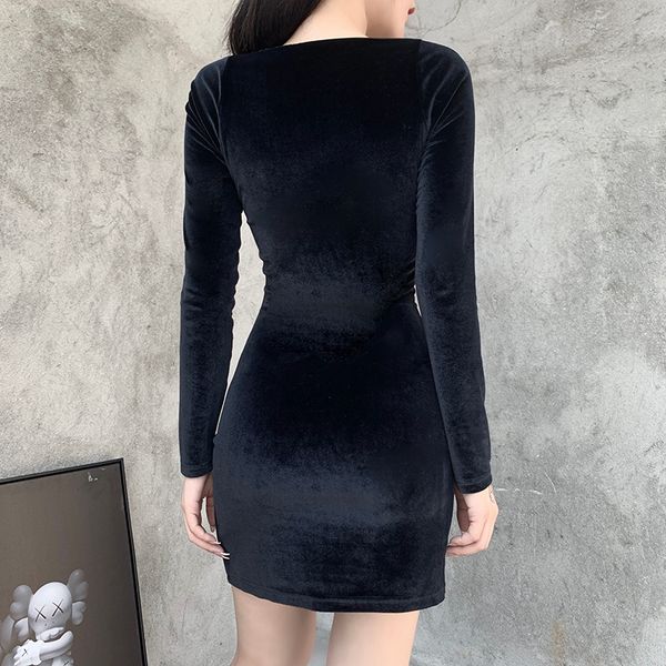 slim solid long sleeve mini dress women gothic dark square neck suede bodycon split dresses fashion chic party dress, Black;gray
slim solid long sleeve mini dress women gothic dark square neck suede bodycon split dresses fashion chic party dress, Black;gray