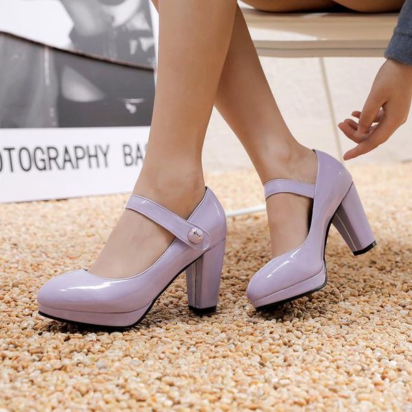 dress shoes women's high heels mary janes patent red pink white heeled party wedding female pumps, Black
dress shoes women's high heels mary janes patent red pink white heeled party wedding female pumps, Black