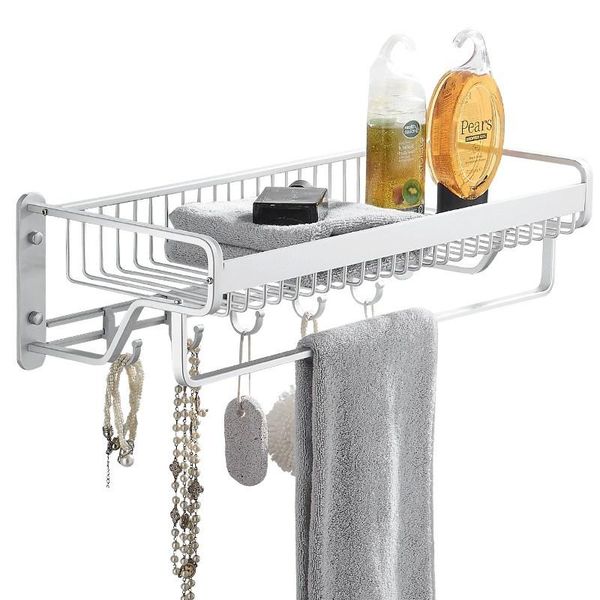 towel racks aluminum satin bathroom shelf bath holder with hook and bar hardware wall mounted nail punched
towel racks aluminum satin bathroom shelf bath holder with hook and bar hardware wall mounted nail punched