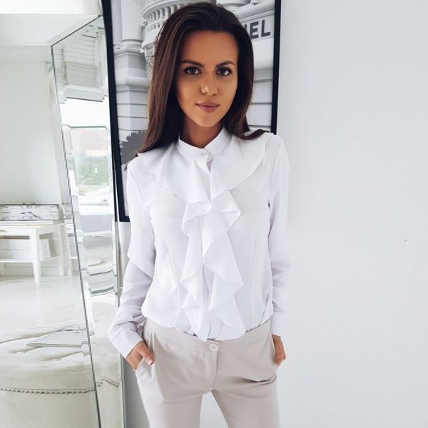 2021 new fashion blusa femininan casual womens and blouses elegant v-neck with flounces long sleeve cardigan blouse shirt women 34w9, White
2021 new fashion blusa femininan casual womens and blouses elegant v-neck with flounces long sleeve cardigan blouse shirt women 34w9, White