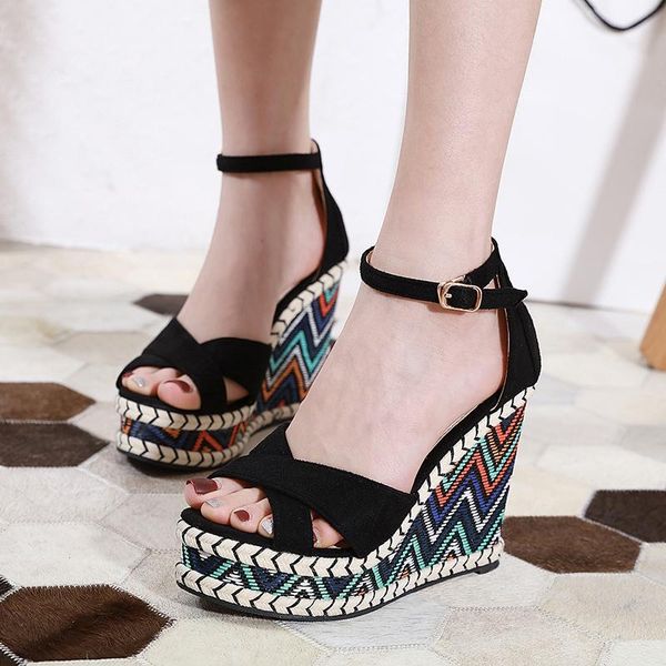 sandals 12cm high heels platform wedges shoes black with cross straps ladies gladiator chunky
sandals 12cm high heels platform wedges shoes black with cross straps ladies gladiator chunky