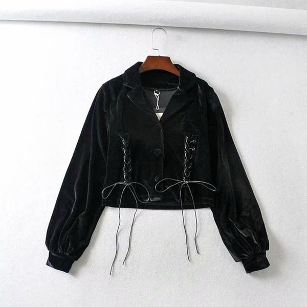 women's jackets lace up punk gothic velvet women jacket winter short coat streetwear fashion black outwear spring overcoat plus size, Black;brown
women's jackets lace up punk gothic velvet women jacket winter short coat streetwear fashion black outwear spring overcoat plus size, Black;brown