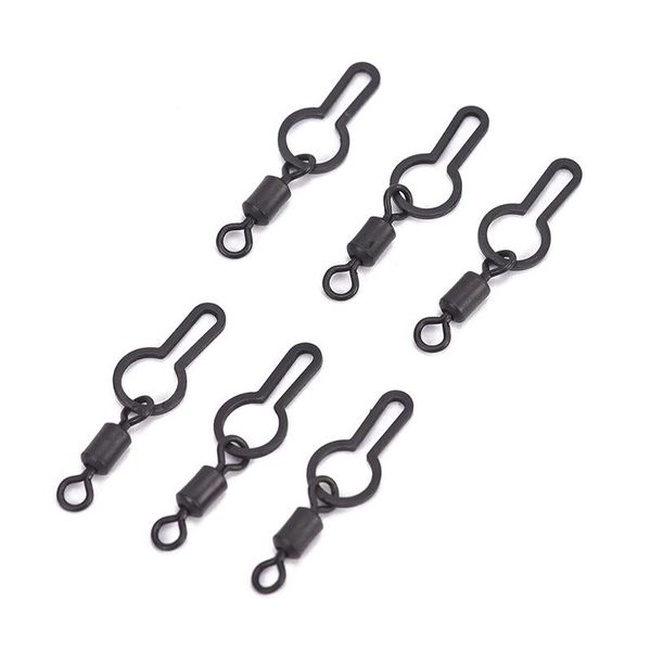 20/40pcs q-shaped matte black rolling quick change swivels with ring carp rigs long body swing snap carp fishing accessories
20/40pcs q-shaped matte black rolling quick change swivels with ring carp rigs long body swing snap carp fishing accessories