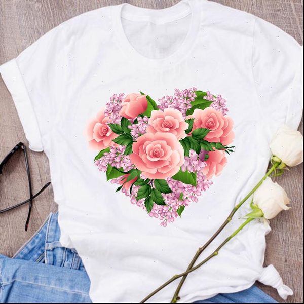 women graphic elegant short sleeve flower floral heart shape 90s lady clothing female tees print t shirt womens t shirt, White
women graphic elegant short sleeve flower floral heart shape 90s lady clothing female tees print t shirt womens t shirt, White
