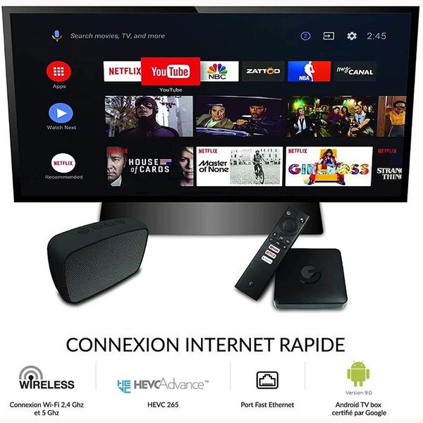 smart home control ematic 4k ultra hd android tv box con chromecast integrado + netflix 9.0 set-youtube media player
smart home control ematic 4k ultra hd android tv box con chromecast integrado + netflix 9.0 set-youtube media player