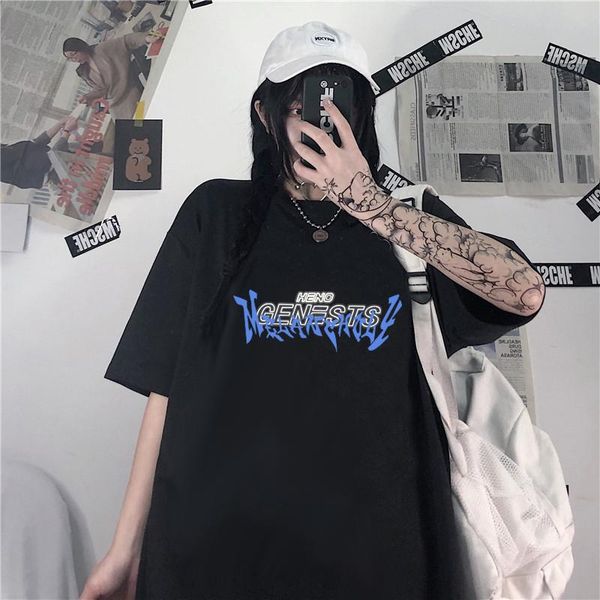women's t-shirt hip-hop female trend letter printed cotton streetwear oversized short-sleeved harajuku femal, White
women's t-shirt hip-hop female trend letter printed cotton streetwear oversized short-sleeved harajuku femal, White