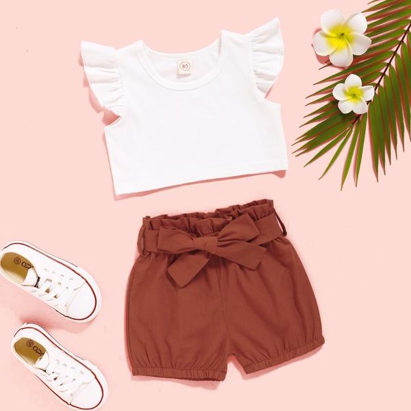 toddler girl summer boutique clothes baby girl sleeveless solid white t-shiirt and brown shorts pants baby outfits
toddler girl summer boutique clothes baby girl sleeveless solid white t-shiirt and brown shorts pants baby outfits