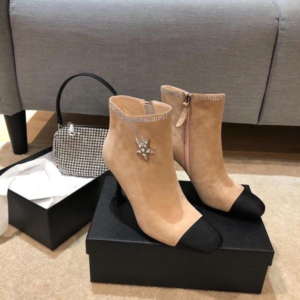 boots 2021 autumn winter genuine leather women's small short style pointed thin heeled high heel shoes, Black
boots 2021 autumn winter genuine leather women's small short style pointed thin heeled high heel shoes, Black