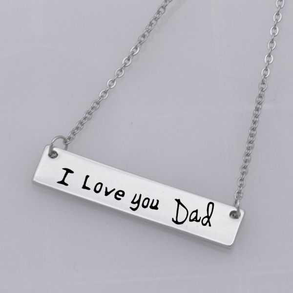pendant necklaces stainless steel dog tag for men i love you dad statement daddy necklace gift jewelry fathers' day, Silver
pendant necklaces stainless steel dog tag for men i love you dad statement daddy necklace gift jewelry fathers' day, Silver