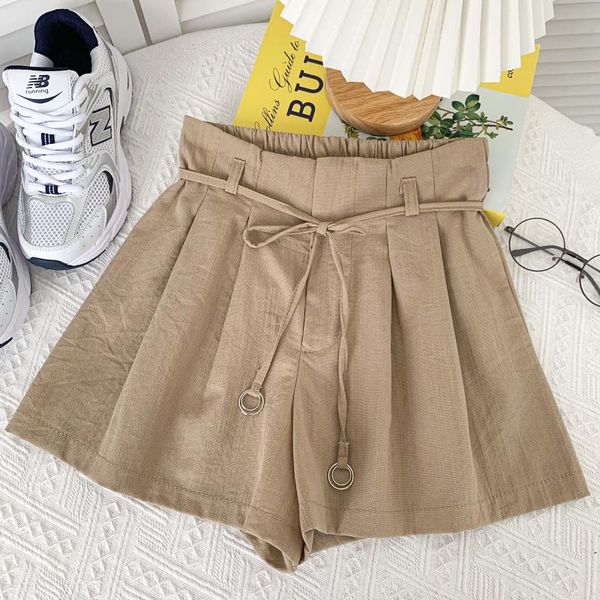 women's shorts fitaylor summer women casual elastic high waist lace-up female fashion solid color khaki white wide leg, White;black
women's shorts fitaylor summer women casual elastic high waist lace-up female fashion solid color khaki white wide leg, White;black