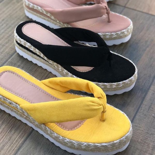 slippers summer thick bottom sandals women flat suede beach shoes woven flip flops outdoor zapatos mujer 2021, Black
slippers summer thick bottom sandals women flat suede beach shoes woven flip flops outdoor zapatos mujer 2021, Black